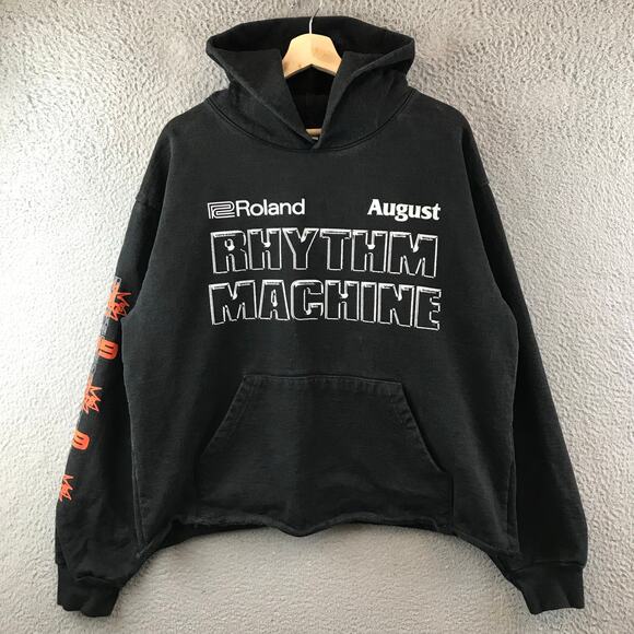 Roland Other - ROLAND Rhythm Machine Black Hoodie Sweatshirt cotton pullover L